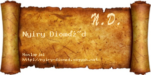 Nyiry Dioméd névjegykártya